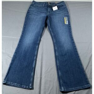 Lee Legendary Style Bootcut Jeans Blue Mid Rise Stretch Denim 8 Short NEW